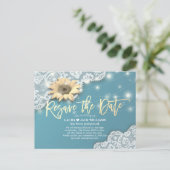 延期ひまわり結婚を再保存 案内ポストカード (スタンド正面)