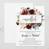 延期または中止の花に関するお知らせ 招待状 (正面/裏面)