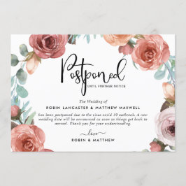 延期イベントのお知らせ、ブッシュピーチカード 招待状