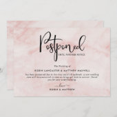 延期イベントのお知らせ、ブッシュマーブルカード 招待状 (正面/裏面)