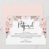 延期イベントのお知らせ、ブッシュ フラワーリング 招待状 (正面/裏面)