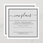 延期イベントのお知らせ 新しい計画 招待状 (正面/裏面)