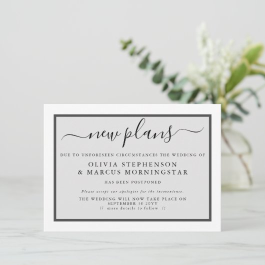 延期イベントのお知らせ 新しい計画 招待状 (スタンド正面)