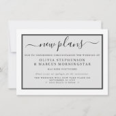 延期イベントのお知らせ 新しい計画 招待状 (正面)