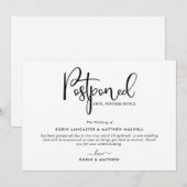 延期イベントのお知らせ 現代のカード 招待状 (正面/裏面)