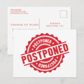 延期イベントの中止・日程変更のお知らせ ポストカード (正面/裏面)
