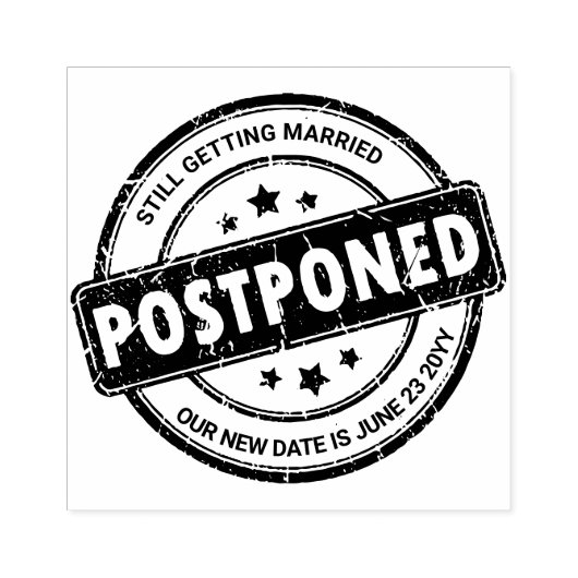 延期イベント用の新しい日付スタンプ ラバースタンプ (インプリント)