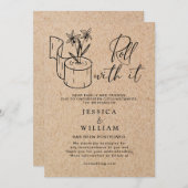 延期モダン日の変更の取消イベント 招待状 (正面/裏面)