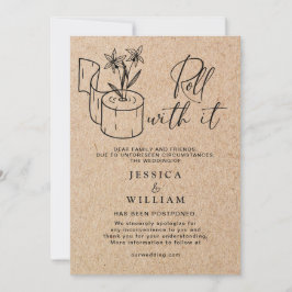 延期モダン日の変更の取消イベント 招待状