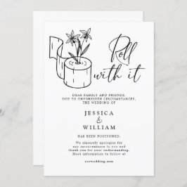 延期モダン日の変更の取消イベント 招待状