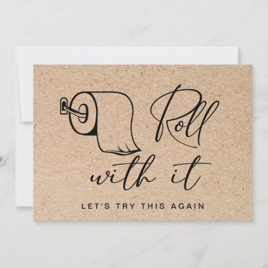 延期モダン日の変更の取消イベント 招待状 (正面)