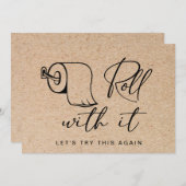 延期モダン日の変更の取消イベント 招待状 (正面/裏面)