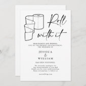 延期モダン日の変更の取消イベント 招待状 (正面/裏面)