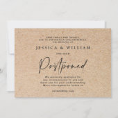 延期モダン日の変更の取消イベント 招待状 (裏面)