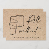 延期モダン日の変更の取消イベント 招待状 (正面/裏面)