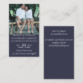 延期写真結婚招待状の変更 アドバイスカード (正面/裏面)