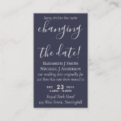 延期写真結婚招待状の変更 アドバイスカード (正面)