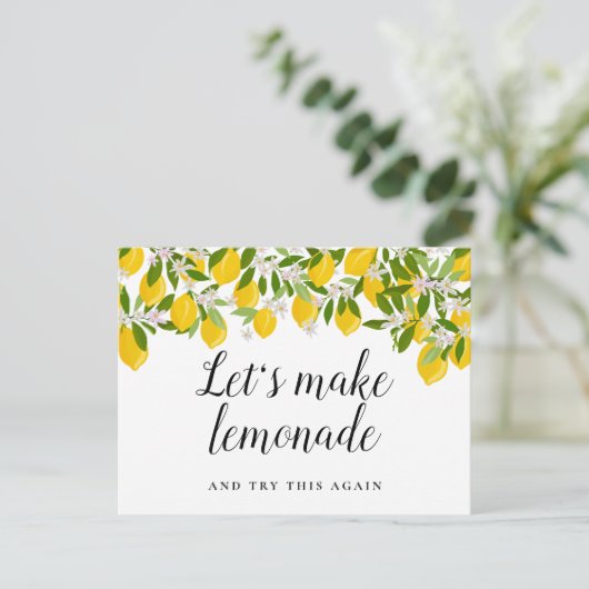 延期取り消し日の変更取り消しイベントレモン 案内ポストカード (スタンド正面)