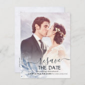 延期延期結婚を再保存 案内ポストカード (正面/裏面)