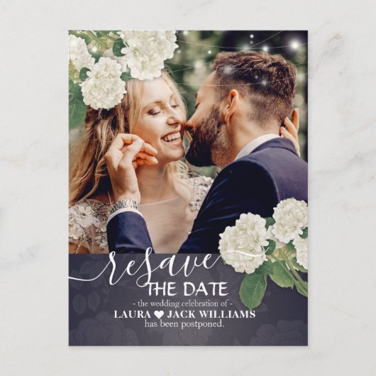 延期延期結婚を再保存 案内ポストカード (正面)