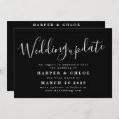 延期日の白黒の更新変更 セーブザデート (正面/裏面)