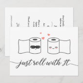 延期発表 結婚式の延期発表 招待状 (正面/裏面)