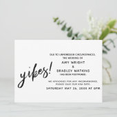 延期結婚のユーモア発表Yikes! 招待状 (スタンド正面)