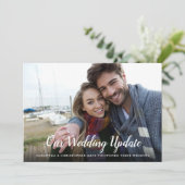 延期結婚の写真付きコールigraphy 招待状 (スタンド正面)