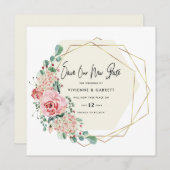 延期結婚の新しい日結婚付 セーブザデート (正面/裏面)