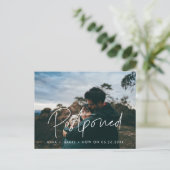 延期結婚の発表 ポストカード (スタンド正面)