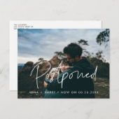 延期結婚の発表 ポストカード (正面/裏面)