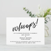 延期結婚の「おユーモアのあるっと！」 発表 招待状 (スタンド正面)