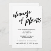 延期結婚の「計画変更」 招待状 (正面/裏面)