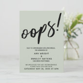 延期結婚ユーモア「しまった！」お知らせ 招待状 (スタンド正面)
