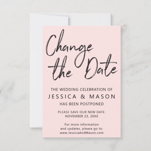 延期結婚式のお知らせカード 招待状 (正面)