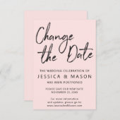 延期結婚式のお知らせカード 招待状 (正面/裏面)