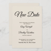延期結婚式のお知らせカード 招待状 (正面/裏面)