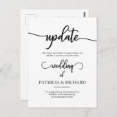 延期結婚日の発表エレガント ポストカード (正面/裏面)