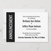 延期結婚発表のカード 招待状 (正面)