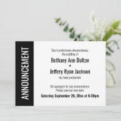 延期結婚発表のカード 招待状 (スタンド正面)