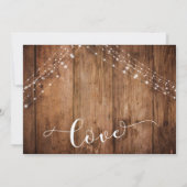 延期結婚発表のラスティックウッドライト 招待状 (裏面)