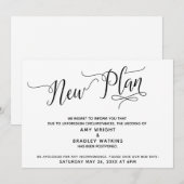 延期結婚発表の新しい計画 招待状 (正面/裏面)