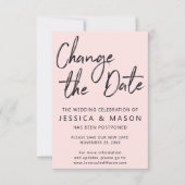 延期結婚発表カード 招待状 (正面)