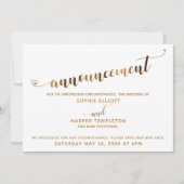 延期結婚発表ゴールドハーツスクリプト 招待状 (正面)