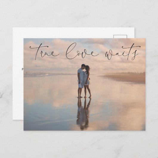 延期結婚発表変更ポストカード ポストカード (正面/裏面)