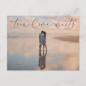 延期結婚発表変更ポストカード ポストカード (正面)