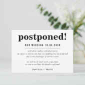 延期結婚発表 簡単なお知らせ 招待状 (スタンド正面)
