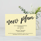 延期結婚 新計画 黄色発表 招待状 (スタンド正面)