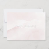 延期結婚 水彩ソフトペッシュピンク 招待状 (裏面)