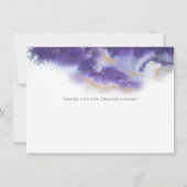 延期結婚 水彩パープルアゲート 招待状 (裏面)